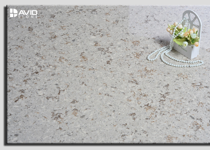 SGS Approved Yellow Natural Stone Quartz Slab High Impact Resistance