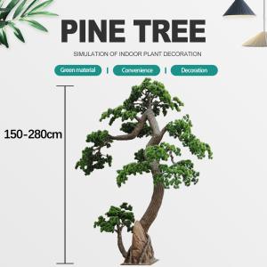 Quality Large Outdoor Artificial Bonsai Tree 1M 2M 3M Green Pine Plant For Garden Centerpiece Decor wholesale