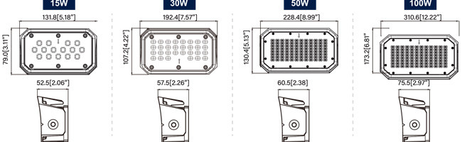 20W IP65 Waterproof Outdoor LED Flood Lights With Knuckle Color Selectable