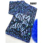 The latest high quality flocking velvet lace fabrics for african ladies party