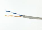 Unshielded CAT5E 2 Pairs Twisted Bulk Cat5e Cable PR02 0.5 Pure Copper Gray PVC