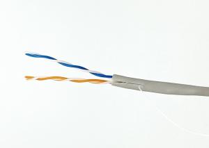 Quality Unshielded CAT5E 2 Pairs Twisted Bulk Cat5e Cable PR02 0.5 Pure Copper Gray PVC wholesale