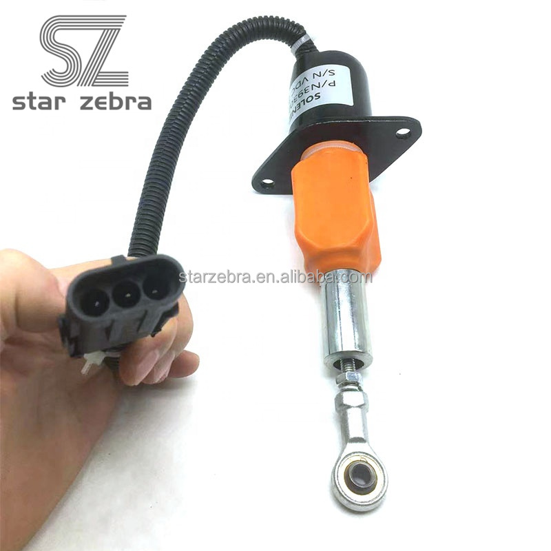 24V Voltage Flameout Solenoid 6743-81-9140 for PC300/350-7 Excavator Diesel Engine Stop Solenoid 3930234
