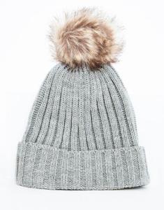 Quality POM POM HAT GREY BEANIE Hat Winter Beanie Hat wholesale