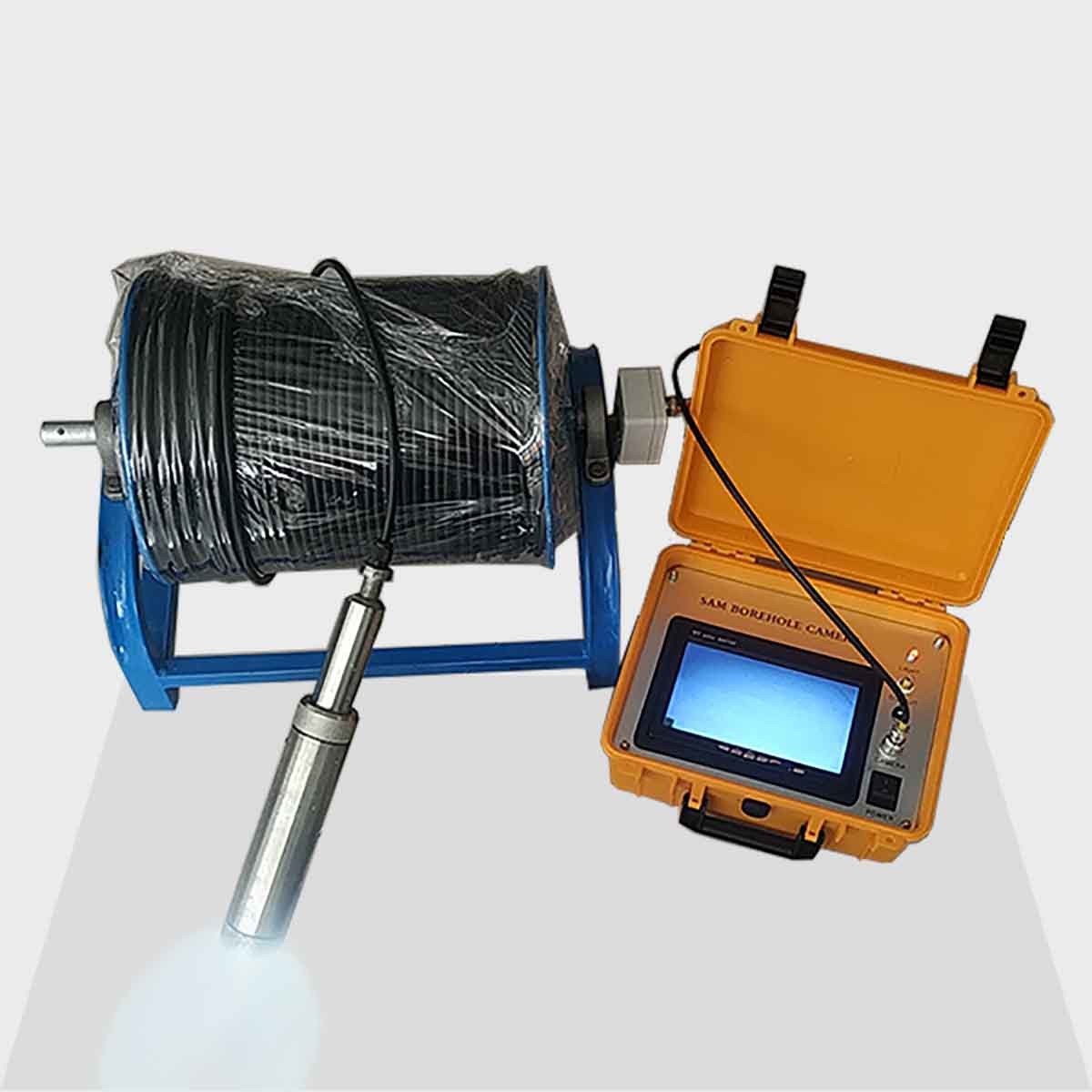 200m Depth 12v Borehole Inspection Camera Yellow Color Integrated System