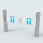 Automatic Outdoor Handicapped AISI 304 Supermarket Swing Gate Bi Directional