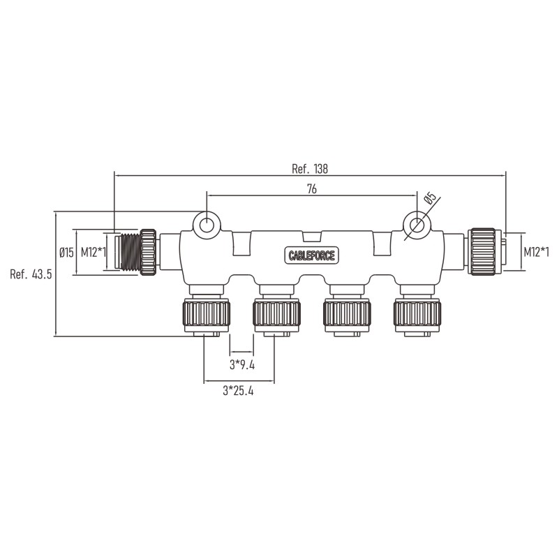 Plastic Screw IP67 IP68 NMEA2000 M12 5 Pin Connector A Code 4 Way Male To Femalex5