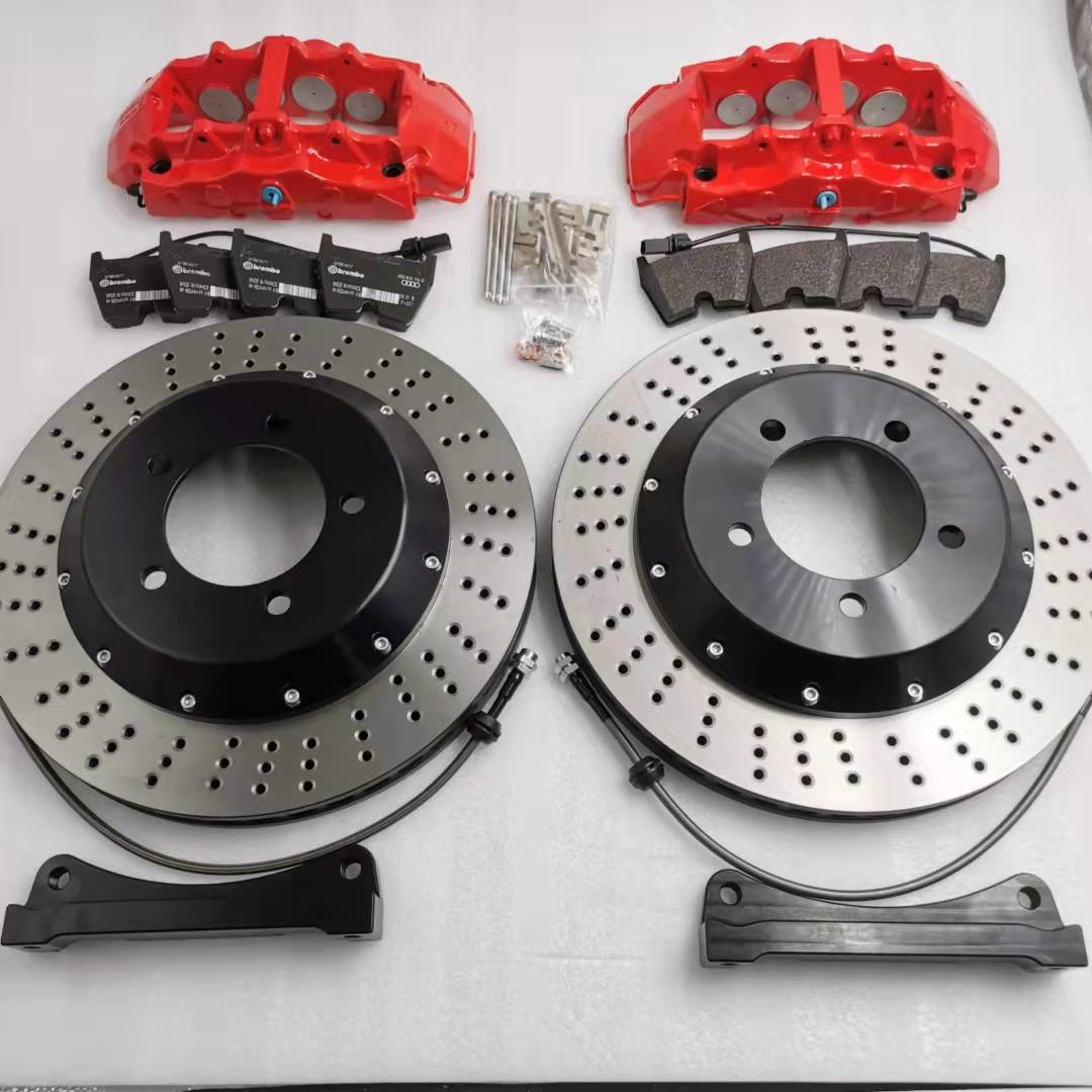 Cast Iron 405mm Disc 8 Pot Brakes Red Caliper GT8 For Toyota LC200