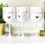 Reusable Branded Wine Accessories Santero 958 Plastic Wine Goblets
