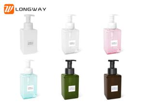 Quality Durable Square Refillable Cosmetic PETG Bottle For Shower Gel / Cleanser 250ml wholesale