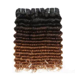Quality #T1B/4/30 Deep Wave Remy Human Hair Bundles Sew In Weave Bundles Brazilian Bundle Deals wholesale