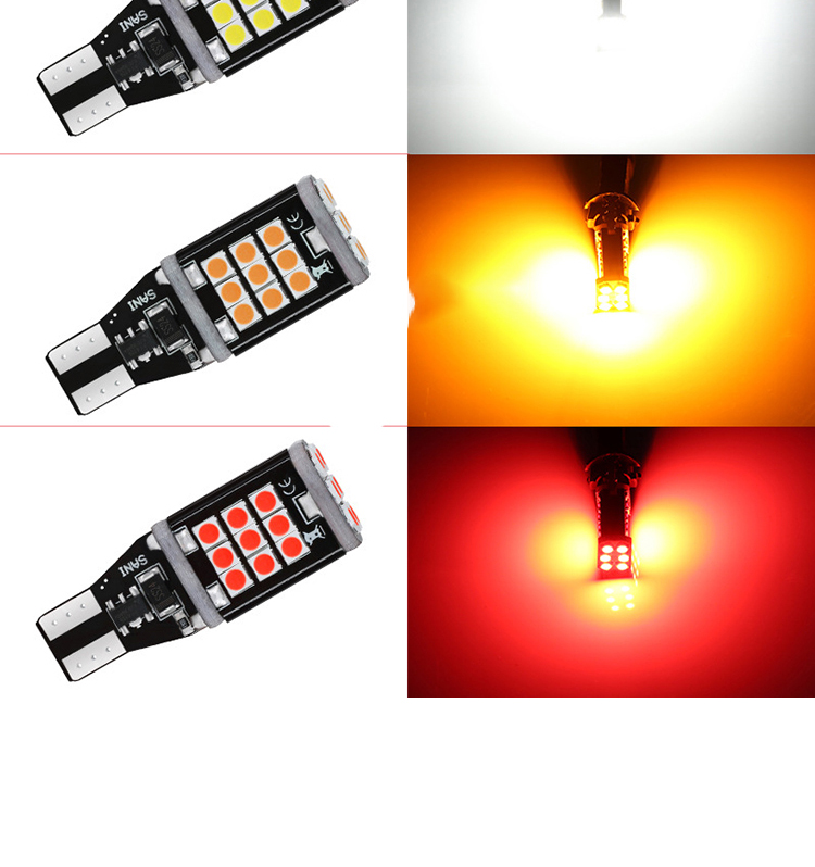 ODM 3030 T15 Automotive LED Turn Signals Canbus Error Free Brake Reversing For Cars