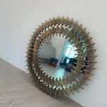 Big Gold Round Vintage Looking Mirrors SGS Decorative Wall Mirror
