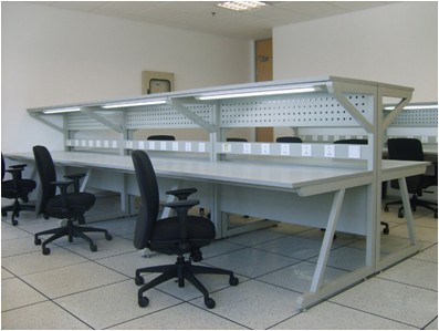 Lighting steel working Esd industrial worktable workbench