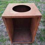 100cm Outdoor Cooking BBQ Corten Steel Fire Bowl Barbecue Grill