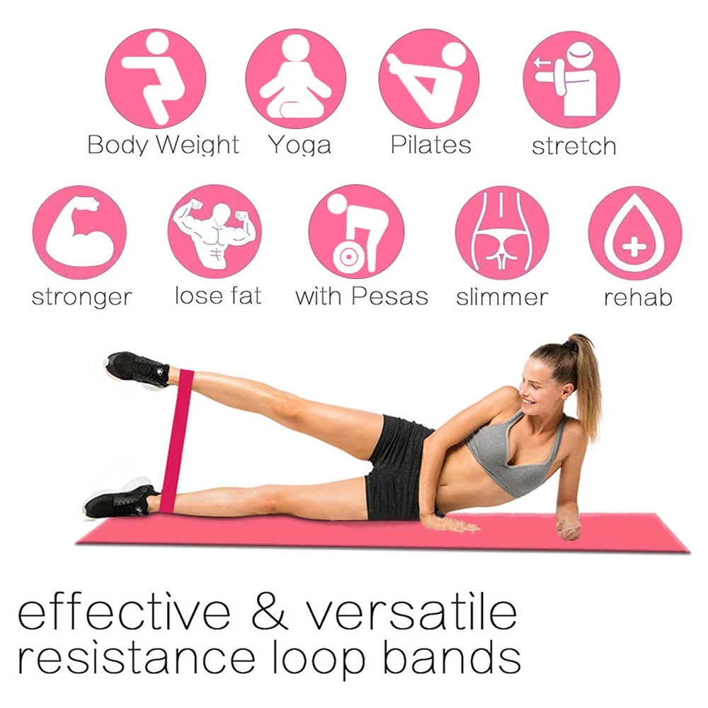 Antifriction 0.7mm X Heavy Resistance Bands Loop Band Exercises For Glutes