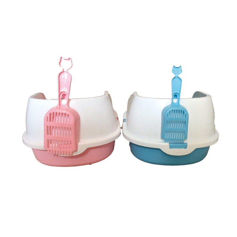 Plastic Modern Kitty Litter Box , Fashionable Enclosed Cat Litter Box