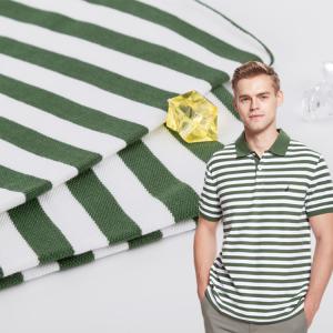 Quality Wrinkle Resistant Striped Knit Fabric 100% Cotton Fashion Clear Texture wholesale