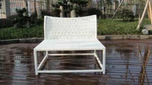 Quality 3pcs Beautiful White Outdoor Rattan Sofa Set For Swimming Pool wholesale