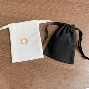 Quality OEM CMYK Print Drawstring Jewelry Pouch With Cotton Ribbon wholesale