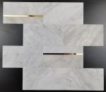300x300x4mm Metal Natural Stone Mosaic Tile Blended Colors