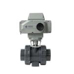 IP67 UPVC Ball Valve V Type Electric Actuated Ball Valve DIN Standard