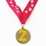 Dia 50mm Metal Sports Medal Round Custom Gymnastics Medals Glitter Color Epoxy
