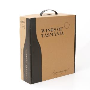 Quality Sturdy Single Wine Bottle Gift Box Brown Corrugated Box Packaging wholesale