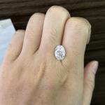 3.19ct VS1 F Oval Cut Lab Grown Diamond IGI Certificated