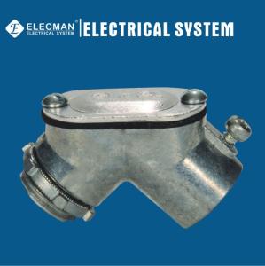 Quality Zinc 90 Degree Pull Elbow EMT Conduit Fittings To Box Set Screw Type wholesale