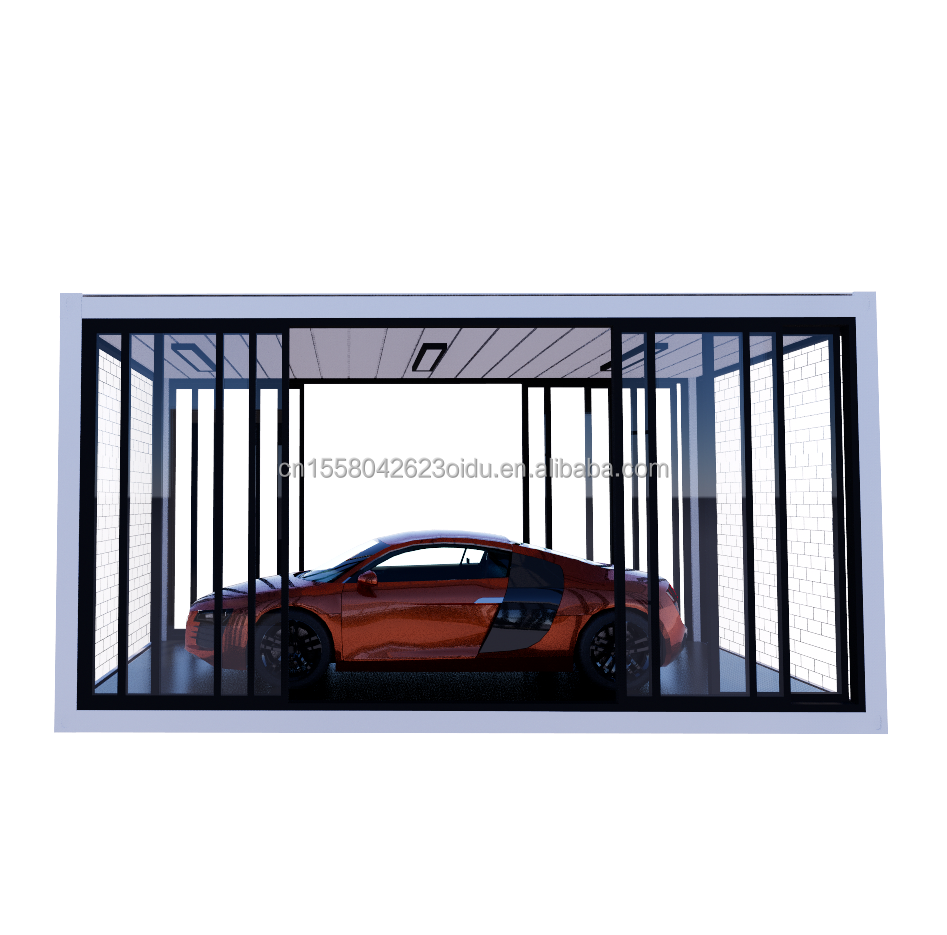 Crystal Glass Shop Design 20ft Mobile Prefabricated House with Galvanized Steel Bending 180g and Aluminum Alloy Windows