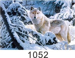 Quality 0.6mm Thickness 3D Lenticular Images , Advertising Poster 3D Wolf Picture wholesale