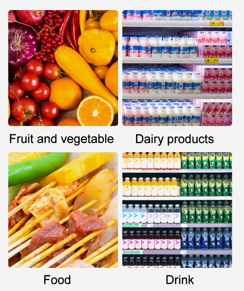 1900L Supermarket Open Display Fridge , Auto Defrost Commercial Refrigerator Showcase