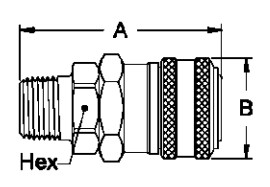 Shipyards 3/8'' Zinc Plated Steel Pneumatic Quick Connector