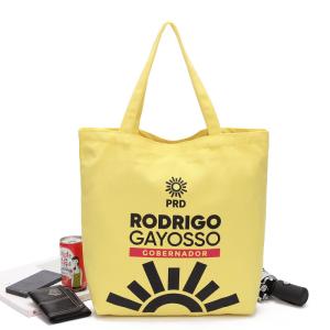 Quality Geometric Yellow 8 OZ 40x11x34.5cm Cotton Recycle Bag wholesale