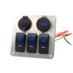 IP65 3 Gang Rocker Switch Panel