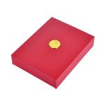 Red Double Door Cardboard Paper Box Packaging Cake Hot Stamping Logo