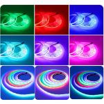 Addressable Rgb Cri 90 24v Cob Led Strip 180 Degree Beam Angle Of 720 Leds/M