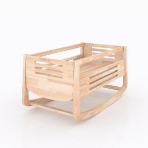 Quality Finger Joint Rubber wood adjustable baby bed wholesale