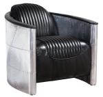 Defaico Retro Tomcat Sofa Real Leather Aviation Sofa With Aluminum Frame