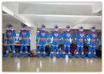 Advertising Oxford Cloth Blue Inflatable Superman With Blower 3m High