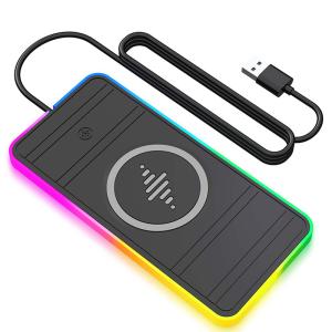 Quality Apple and Samsung Compatible Car Wireless Charging Pad 2 in 1 USB Wireless Car Charger 15W Fast Charging wholesale