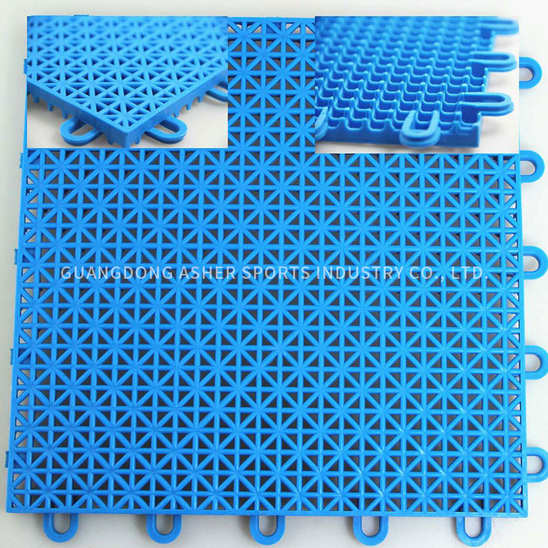Multifunctional Interlocking Basketball Flooring Recycled PP Tiles Type