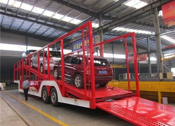 Van Type 2 Axles 6-8 Cars Carrier Semi Trailer Car Transport Trailer European