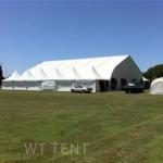 Customized Curved Marquee Tent Printed Client Logo Sandwiches Walls