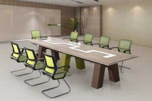 Quality Large Size Modular Conference Room Tables Panel Wood Style Melamine Finishing wholesale