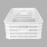 600x400x200mm Vented Plastic Basket for Convenient Supermarket Storage and