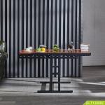 Hot Sale Wooden Conversion Dining Table folding Table with metal rack