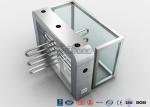 Double Anti - Clipping Waist Height Turnstiles AC220V With Stepping Driver Motor