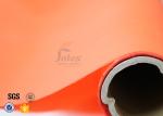 260g 0.25mm Orange PU Coated Fibreglass Fabric Anti Chemical Corrosion